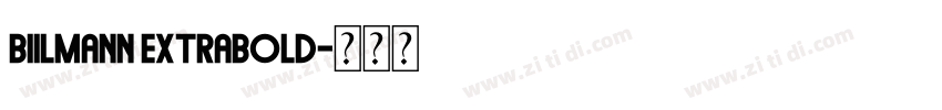 Biilmann ExtraBold字体转换 Biilmann ExtraBold字体转换